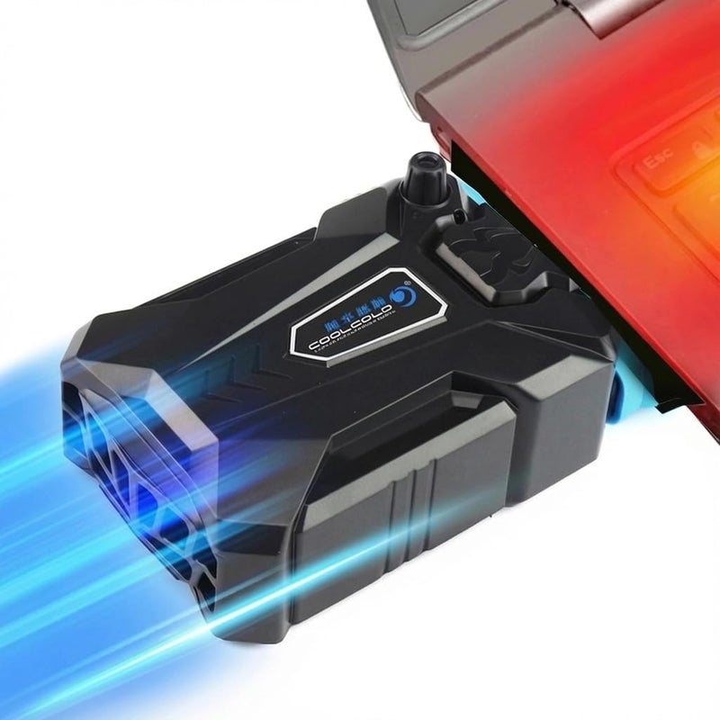 Elfzone Laptop Cooling - Laptop Cooler with Vacuum Fan，Gaming Laptop Fan with Display ，4000 RPM - Portable - Compatible with Laptop Cooling Pads - Image 1